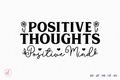Positive Thoughts Positive Mind SVG Mental Health SVG CraftLabSVG 
