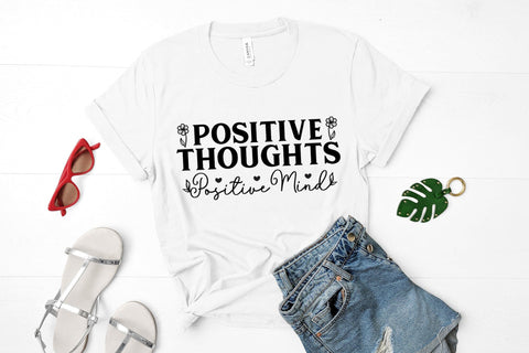 Positive Thoughts Positive Mind SVG Mental Health SVG CraftLabSVG 