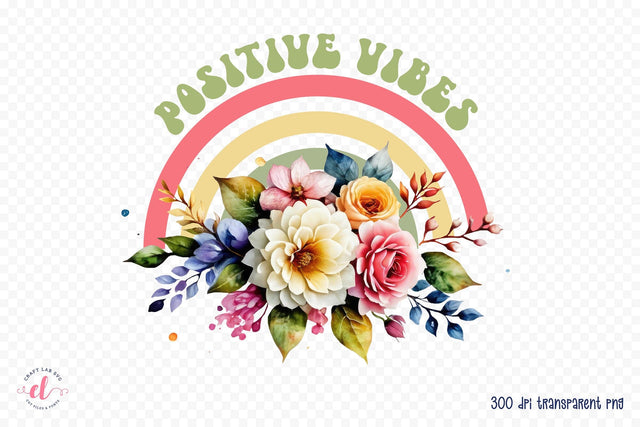 Positive Vibes PNG Sublimation Transfers Sublimation CraftLabSVG 