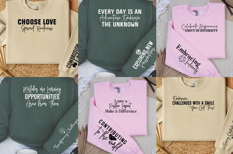 Positivity Quotes Sleeve SVG Design Bundle SVG Designangry 