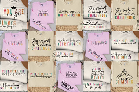 Positivity Quotes Sleeve SVG Design Bundle SVG Designangry 