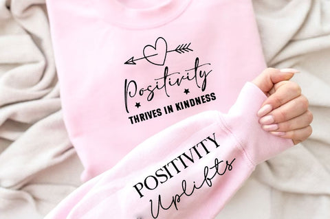 Positivity thrives in kindness Sleeve SVG Design, Inspirational sleeve SVG, Motivational Sleeve SVG, Positive Sleeve SVG SVG Regulrcrative 