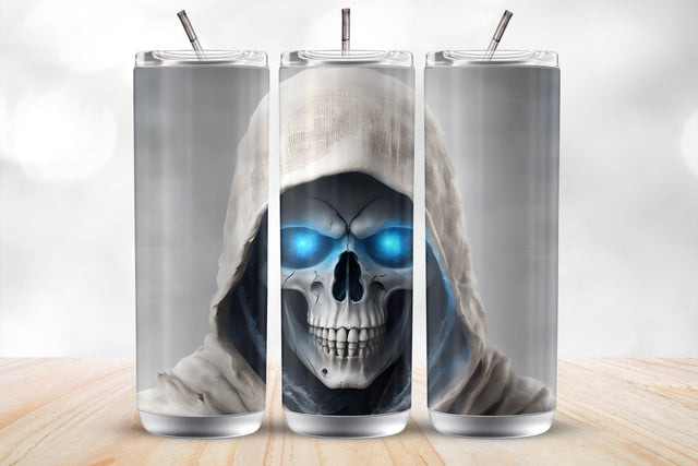 Post Apocalyptic Alien Skull 20 Oz Tumbler Wrap Sublimation MockupSvgVenue 