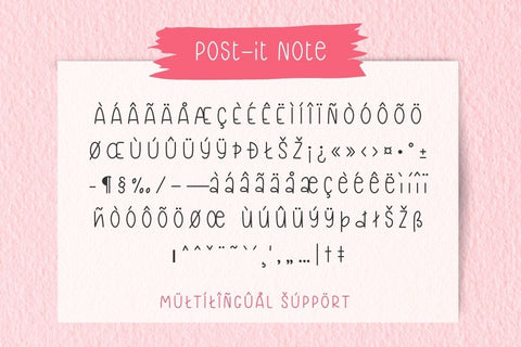 Post-it Note - Handwritten Font Font AnningArts Design 