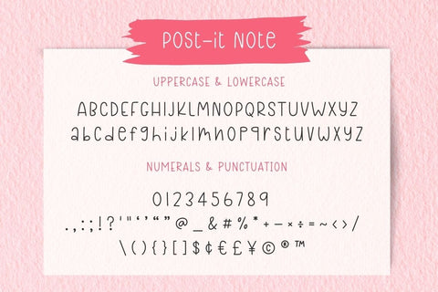 Post-it Note - Handwritten Font Font AnningArts Design 