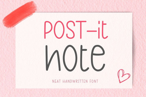 Post-it Note - Handwritten Font Font AnningArts Design 