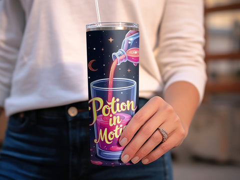 Potion in Motion Halloween Tumbler wrap PNG Sublimation Luvleigh Digitals 