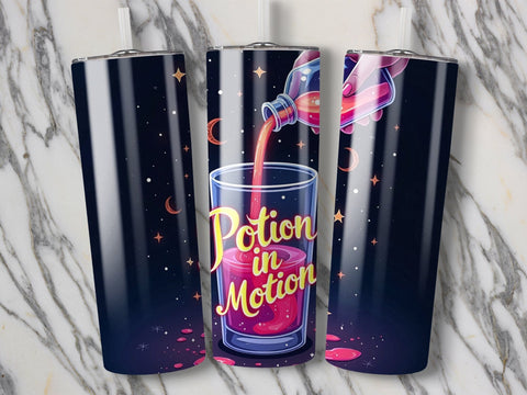 Potion in Motion Halloween Tumbler wrap PNG Sublimation Luvleigh Digitals 