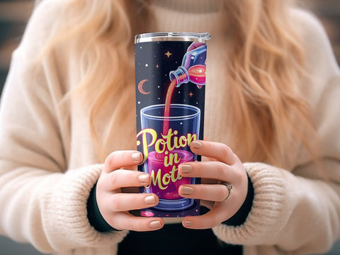 Potion in Motion Halloween Tumbler wrap PNG Sublimation Luvleigh Digitals 