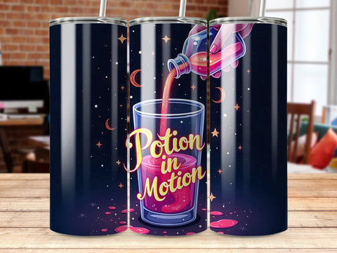 Potion in Motion Halloween Tumbler wrap PNG Sublimation Luvleigh Digitals 