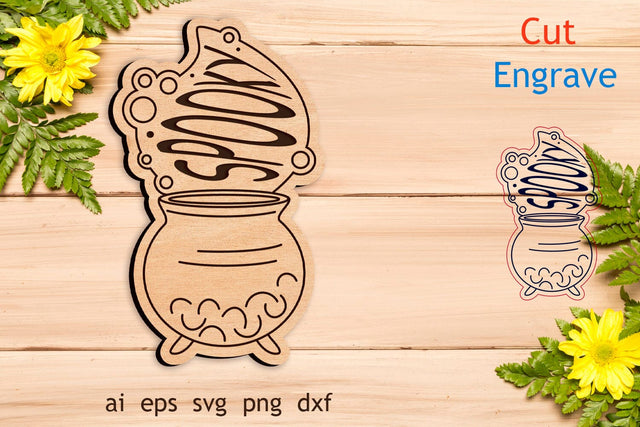 Potion svg, Halloween laser engraving, Wooden magnet template SVG AnastasiyaArtDesign 