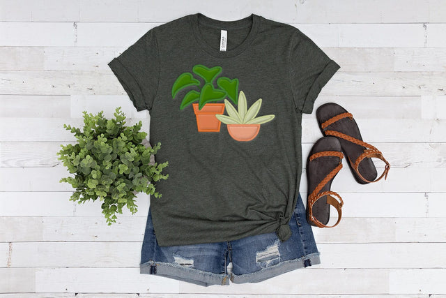 Potted Plants Applique Embroidery Embroidery/Applique DESIGNS Risa Rocks It 