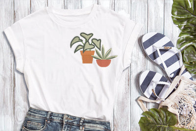 Potted Plants Embroidery Embroidery/Applique DESIGNS Risa Rocks It 