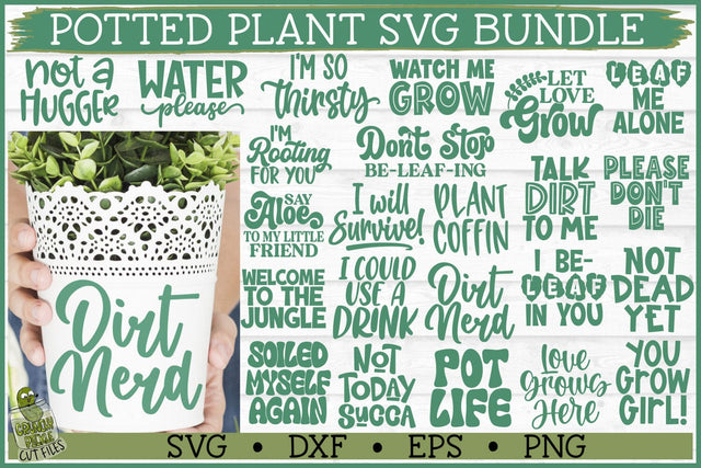 Potted Plants SVG Bundle SVG Crunchy Pickle 
