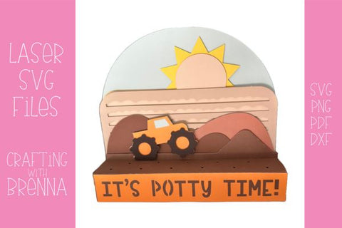 Potty Pops Holder Laser SVG File SVG Crafting With Brenna 