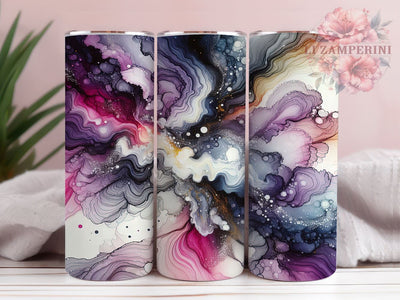 Pouring Marble Effect 20oz Tumbler Wrap PNG, Purple Shades Tumbler Png, Straight & Tapered Tumbler Wrap, Instant Digital Download Sublimation Li Zamperini 