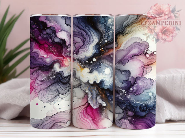 Pouring Marble Effect 20oz Tumbler Wrap PNG, Purple Shades Tumbler Png, Straight & Tapered Tumbler Wrap, Instant Digital Download Sublimation Li Zamperini 