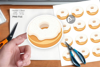 Powdered Donut Sticker Sublimation artnoy 