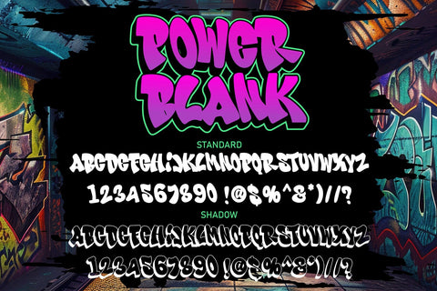 Power Blank | Bold Layered Graffiti Font Font Mozzatype 