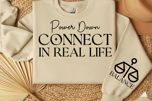 Power Down Connect in Real Life Sleeve SVG Design SVG Designangry 