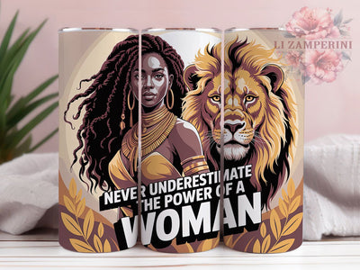 Power of a Woman Tumbler, Black Girl, Empowerment Art, Inspirational Design, Cultural Pride, Tumbler Wrap, Sublimation Design Sublimation Li Zamperini 
