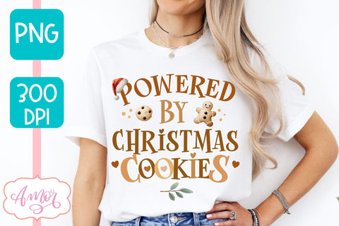 Powered by Christmas cookies PNG | Cute Christmas PNG Sublimation Amorclipart 