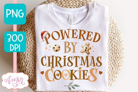 Powered by Christmas cookies PNG | Cute Christmas PNG Sublimation Amorclipart 