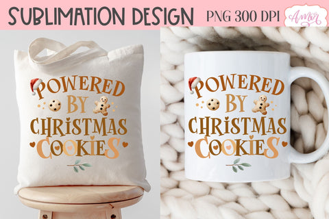Powered by Christmas cookies PNG | Cute Christmas PNG Sublimation Amorclipart 