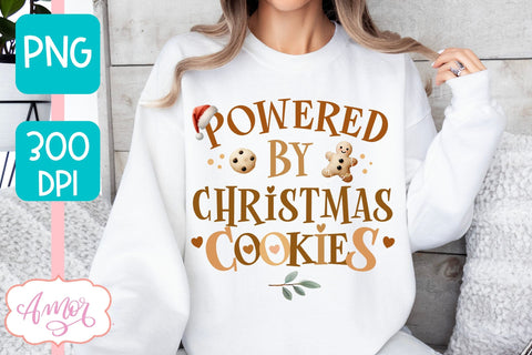 Powered by Christmas cookies PNG | Cute Christmas PNG Sublimation Amorclipart 
