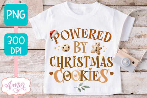 Powered by Christmas cookies PNG | Cute Christmas PNG Sublimation Amorclipart 