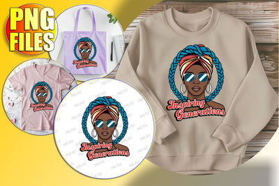Powerful Woman PNG Art Clipart Sublimation afrosvg 