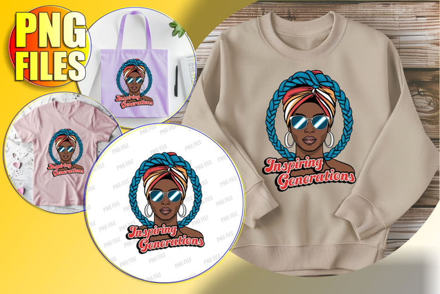 Powerful Woman PNG Art Clipart Sublimation afrosvg 