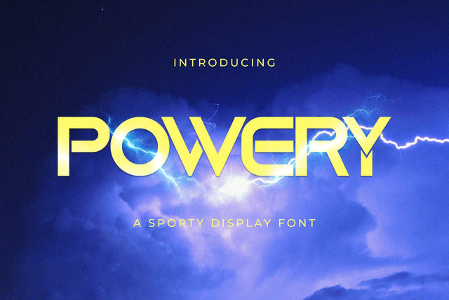 Powery - Sporty Display Font Font StringLabs 