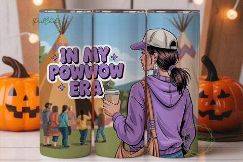 Powwow Girl Coffee Tumbler Wrap Sublimation PixelChick 