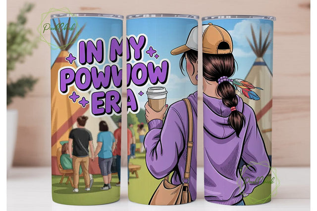Powwow Girl Coffee Tumbler Wrap Sublimation PixelChick 