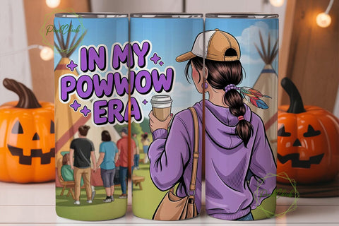 Powwow Girl Coffee Tumbler Wrap Sublimation PixelChick 