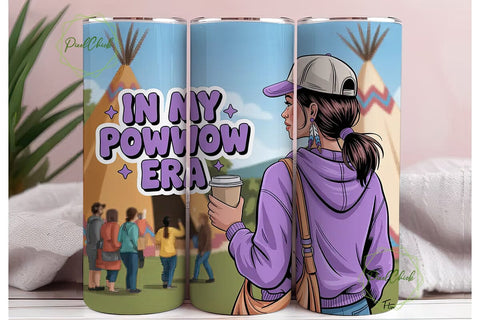 Powwow Girl Coffee Tumbler Wrap Sublimation PixelChick 