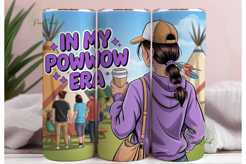 Powwow Girl Coffee Tumbler Wrap Sublimation PixelChick 