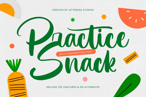 Practice Snack - Bold Handwritten Font Font Letterena Studios 