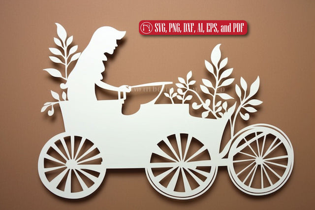 Pram New Baby Paper Cut SVG SVG MD JOYNAL ABDIN 