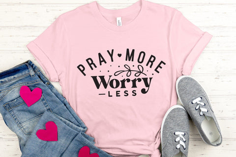 Pray More Worry Less, Faith SVG Cut File SVG CraftLabSVG 