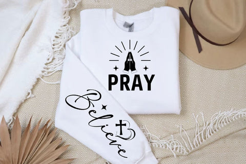 Pray Sleeve SVG Design, Christian Sleeve SVG, Faith SVG Design, Jesus Sleeve SVG SVG Regulrcrative 