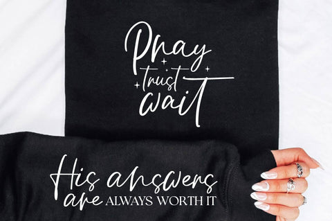 Pray, Trust, Wait Sleeve SVG Design SVG Regulrcrative 