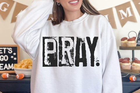 Pray Typography Design, Retro Typewriter Design SVG DesignDestine 