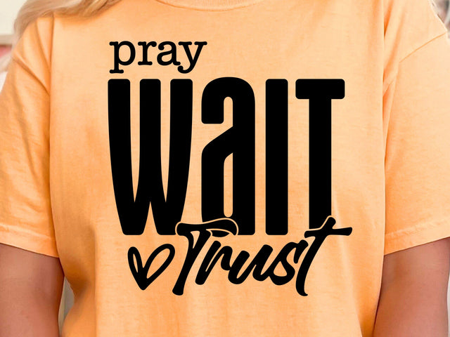 Pray Wait Trust SVG, Created With a Purpose Svg, Christian Svg, Worthy Svg, You Matter Svg, Religious Svg, Faith Svg, Jesus Svg SVG DesignDestine 