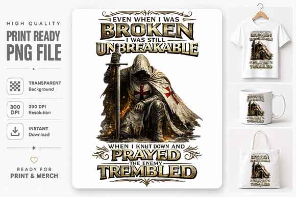 Prayer Warrior PNG – Christian Faith Sublimation PNG Digital Download SVG BillahCrafts 