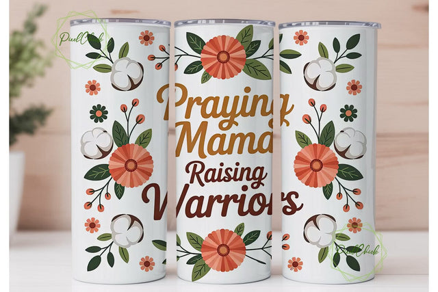Praying Mama Tumbler Wrap PNG Sublimation PixelChick 