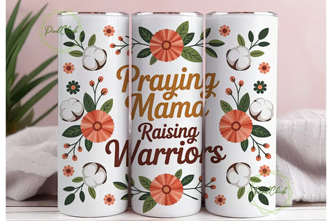 Praying Mama Tumbler Wrap PNG Sublimation PixelChick 