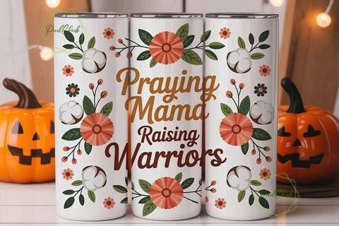 Praying Mama Tumbler Wrap PNG Sublimation PixelChick 