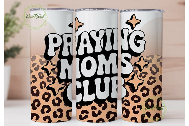 Praying Moms Club 20oz Tumbler Sublimation PixelChick 